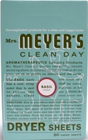 Mrs. Meyer's Clean Day Dryer Sheets Basil