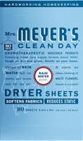 Mrs. Meyer's Clean Day Dryer Sheets Rain Water