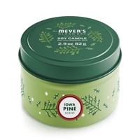 Mrs. Meyer's Clean Day Scented Soy Tin Candle Holiday Scent Iowa Pine