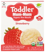 Mum-Mum Toddler Organic Rice Biscuits Strawberry