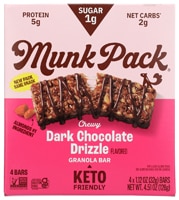 Munk Pack Gluten Free Keto Chewy Granola Bar Dark Chocolate Drizzle