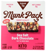 Munk Pack Gluten Free Keto Nut & Seed Bar Sea Salt Dark Chocolate