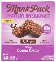 Munk Pack Probiotic Protein Breakfast Bar Chewy Cocoa Crisp