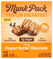 Munk Pack Probiotic Protein Breakfast Bar Chewy Peanut Butter Chocolate