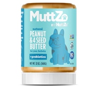 MuttZo Natural Peanut & 4 Seed Butter Dog Treat + Probiotics