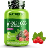 NATURELO Whole Food Vitamin Gummies for Kids Berry