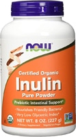 NOW Certified Organic Inulin Prebiotic Pure Powder