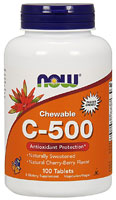 NOW Chewable C-500 Natural Cherry-Berry