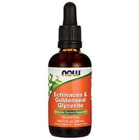 NOW Echinacea & Goldenseal Glycerite Alcohol Free