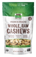 NOW Foods Organic & Unsalted Whole Raw Cashews