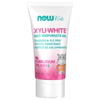 NOW Kids XyliWhite Toothpaste Gel Fluoride Free Bubblegum Splash