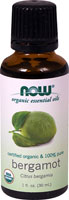 NOW Organic Essential Oils 100% Pure Bergamot
