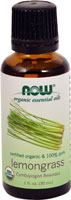 NOW Organic Essential Oils 100% Pure Lemongrass