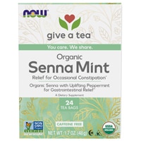 NOW Organic Herbal Tea Senna Mint