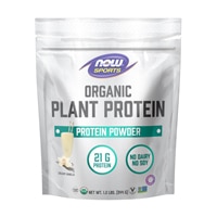 NOW Sports Organic Protein Plant Protein Powder Creamy Vanilla