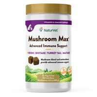 NaturVet Mushroom Max Advanced Immune Support with Turkey Tail for Dogs & Cats