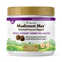 NaturVet Mushroom Max Advanced Immune Support with Turkey Tail for Dogs & Cats