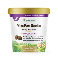 NaturVet VitaPet Senior Daily Vitamins Plus Glucosamine for Dogs