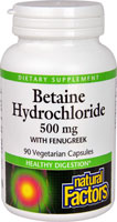 Natural Factors Betaine Hydrochloride