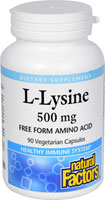 Natural Factors L-Lysine Free Form Amino Acid