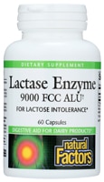 Natural Factors Lactase Enzyme 9000 FCC ALU