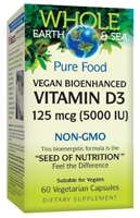 Natural Factors Whole Earth & Sea® Vegan Bioenhanced Vitamin D3