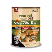 Natural Pet Collagen Mini Bones Natural Protein-Packed Dog Chews Peanut Butter Sweet Potato