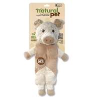 Natural Pet Eco-Friendly Plush Pig 6-Squeaker Dog Toy