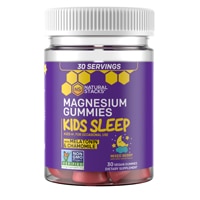 Natural Stacks Kids Sleep Magnesium Gummies With Chamomile & Melatonin Ages 4+ Mixed Berry