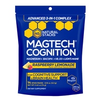 Natural Stacks MagTech Cognition with Bacopa Vit D3 Lion's Mane Rasoberry Lemonade