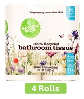 Natural Value Bathroom Tissue 100% Recycled 2-Ply 250 Sheet Roll