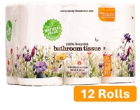 Natural Value Bathroom Tissue 100% Recycled 2 Ply 400 Sheet Roll