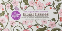 Natural Value Facial Tissues 100% Recycled White Unscented 2 ply