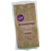 Natural Value Lunch Bags 100% Recycled Kraft Paper Flat Bottom