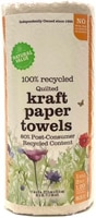 Natural Value Paper Towels 100% Recycled Quilted Kraft Paper 120 sheets
