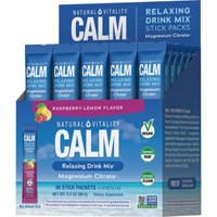 Natural Vitality Calm Magnesium Drink Mix Raspberry Lemon