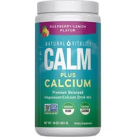Natural Vitality Calm Plus Calcium Magnesium Drink Mix Raspberry Lemon