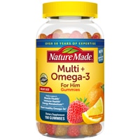 Nature Made Adult Gummies Multi for Him plus Omega-3s Lemon Orange & Strawberry