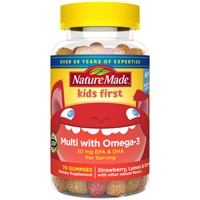 Nature Made Kids First Multivitamin with Omega-3 Strawberry Lemon & Orange