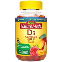 Nature Made Vitamin D3 Adult Gummies Assorted Fruit