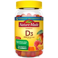 Nature Made Vitamin D3 Gummies Strawberry Peach Mango