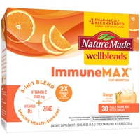 Nature Made Wellblend ImmuneMAX Fizzy Drink Mix Vitamin C Zinc Vitamin D3