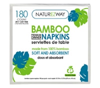 NatureZWay Napkins Bamboo 2-Ply White