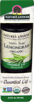 Nature's Answer 100% Pure Organic Essential Oil Lemongrass