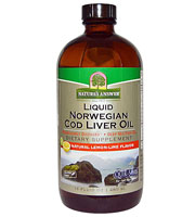 Nature's Answer Liquid Norwegian Cod Liver Oil Natural Lemon Lime