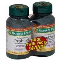 Nature's Bounty Acidophilus Probiotic 100 Tablets Twin Pack