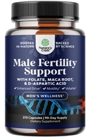 Nature's Craft Men's Fertility Support with Folate-Maca Root & D-Aspartic Acid