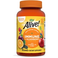 Nature's Way Alive! Immune Gummies with Vitamins C D3 & Zinc and Elderberry