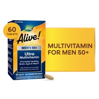 Nature's Way Alive! Men's 50+ Daily Ultra Multivitamin - Vitamins C-D3-B12-E-Magnesium