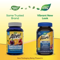 Nature's Way Alive! Men's 50+ Premium Gummy Multivitamins - Vitamins C-D3-B12-E